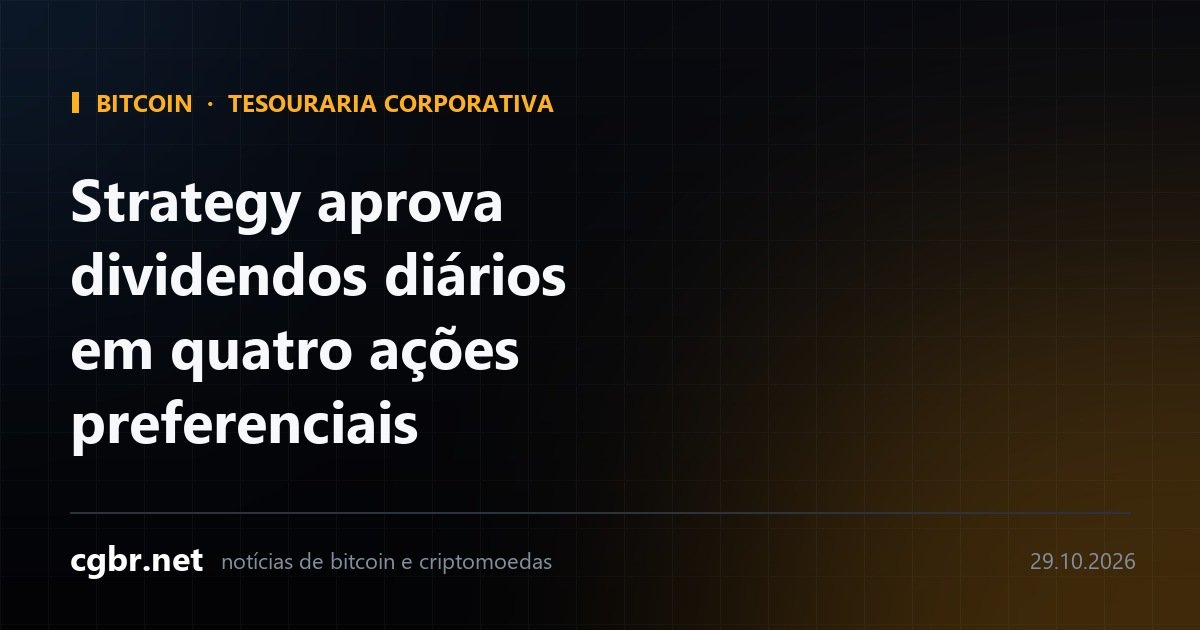 Strategy aprova dividendos diários para 4 ações